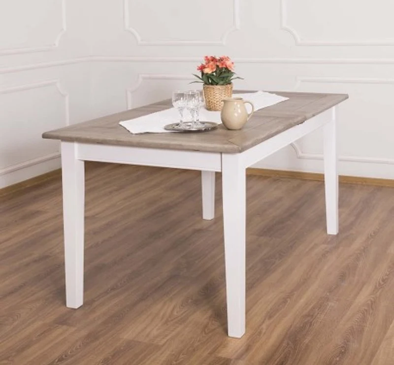 Casa Padrino Esstisch im Landhausstil mit Eichenholzplatte, 160 x 90 x 78 cm