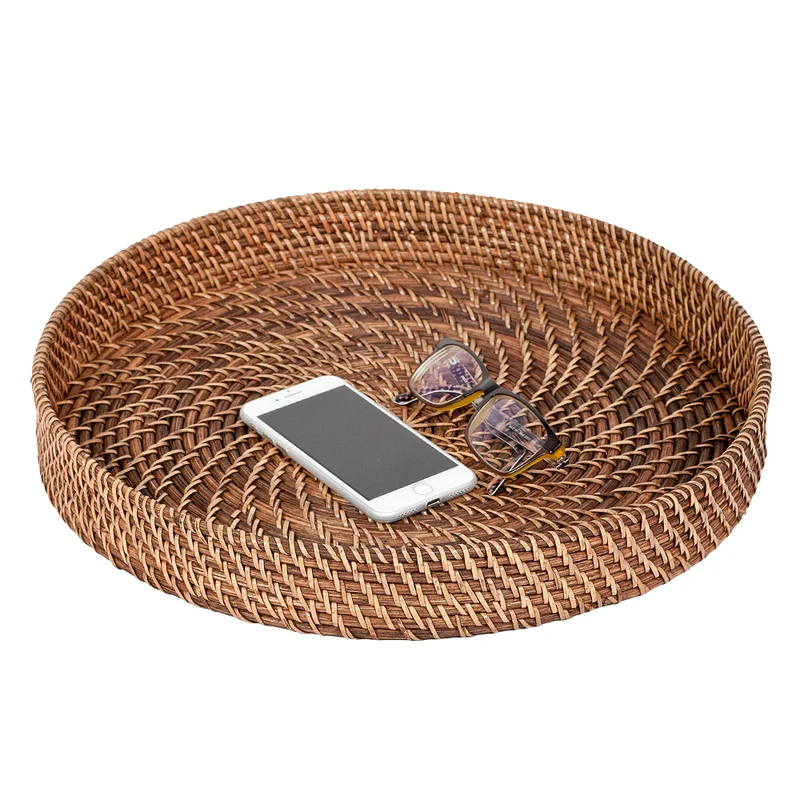 Traditionelles Tablett LOMBOK aus Ketak Natural 30cm Handarbeit