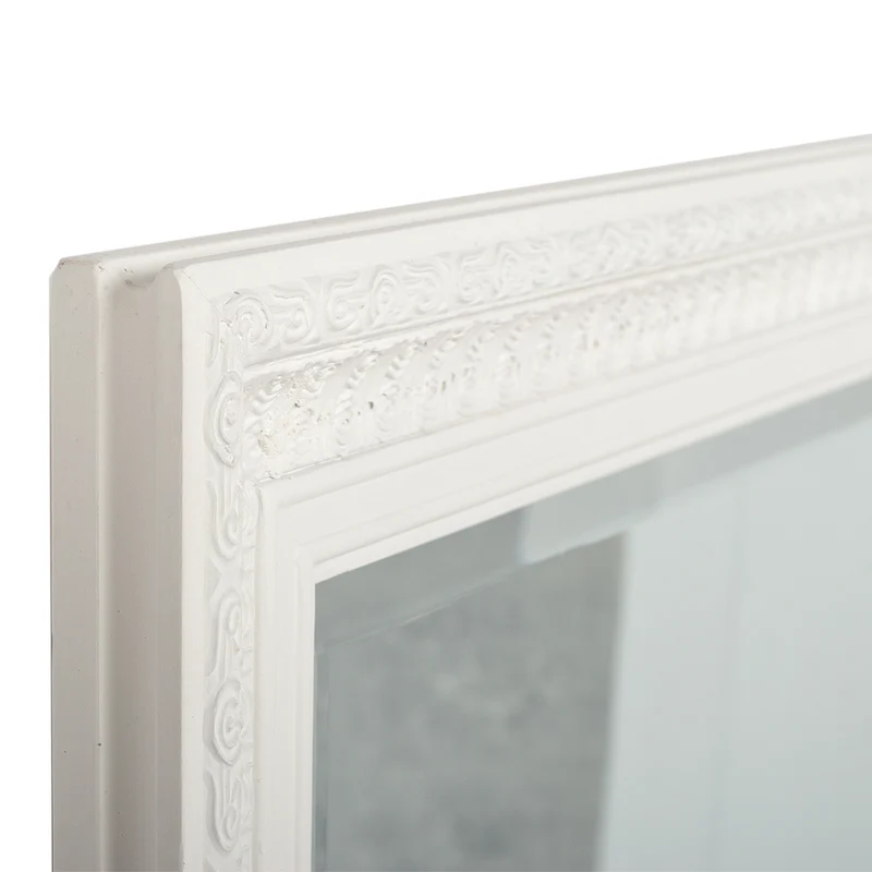 Eleganter Spiegel BESTY Weiss Matt 140x50cm Holzrahmen