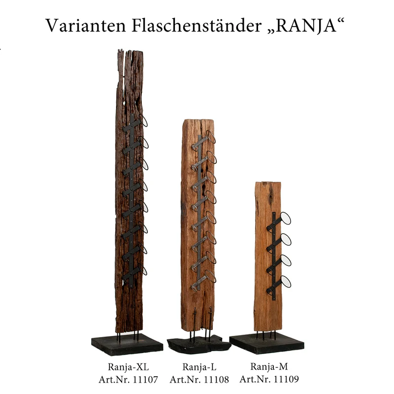Flaschenständer RANJA-L ca. 160cm 8 Flaschen Teak