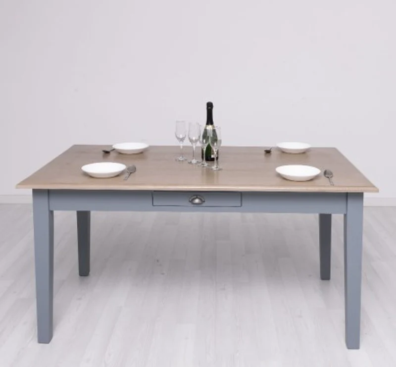 Casa Padrino Esstisch im Landhausstil mit Eichenholzplatte, 180 x 90 x 78 cm