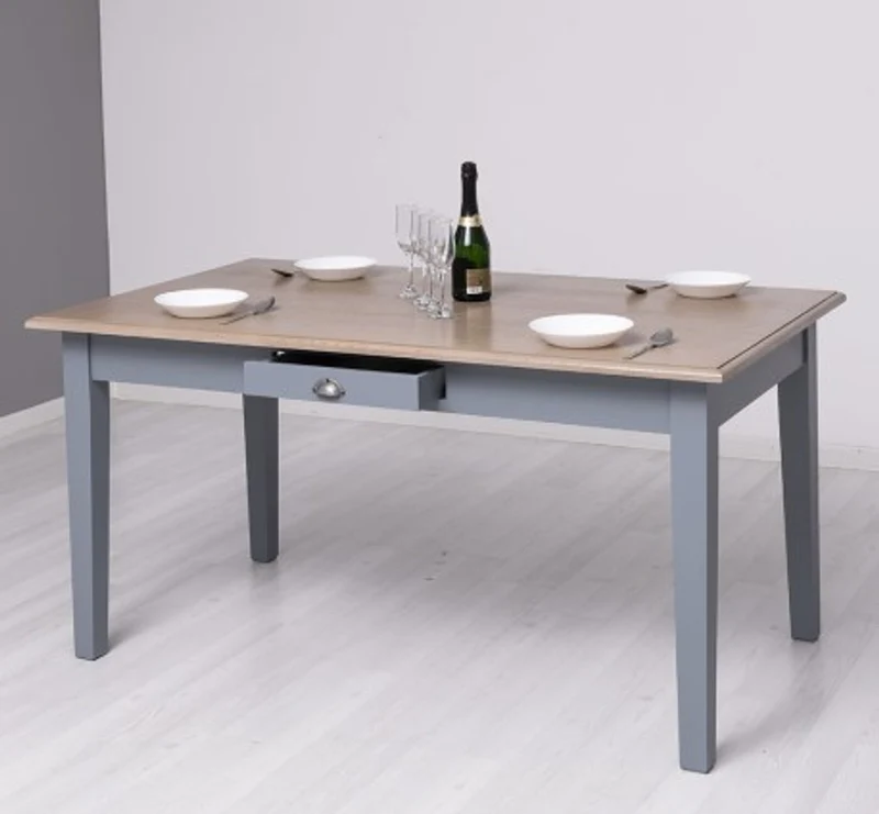 Casa Padrino Esstisch im Landhausstil mit Eichenholzplatte, 160 x 90 x 78 cm