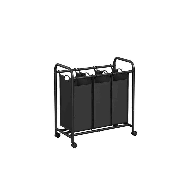 Cesta para Ropa con Compartimentos con Ruedas con Asas Bolsas Extraíbles