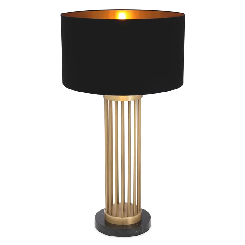 Eichholtz Table Lamp Condo Antik Messing - Tischleuchte mit Stabsäule ohne Schirm