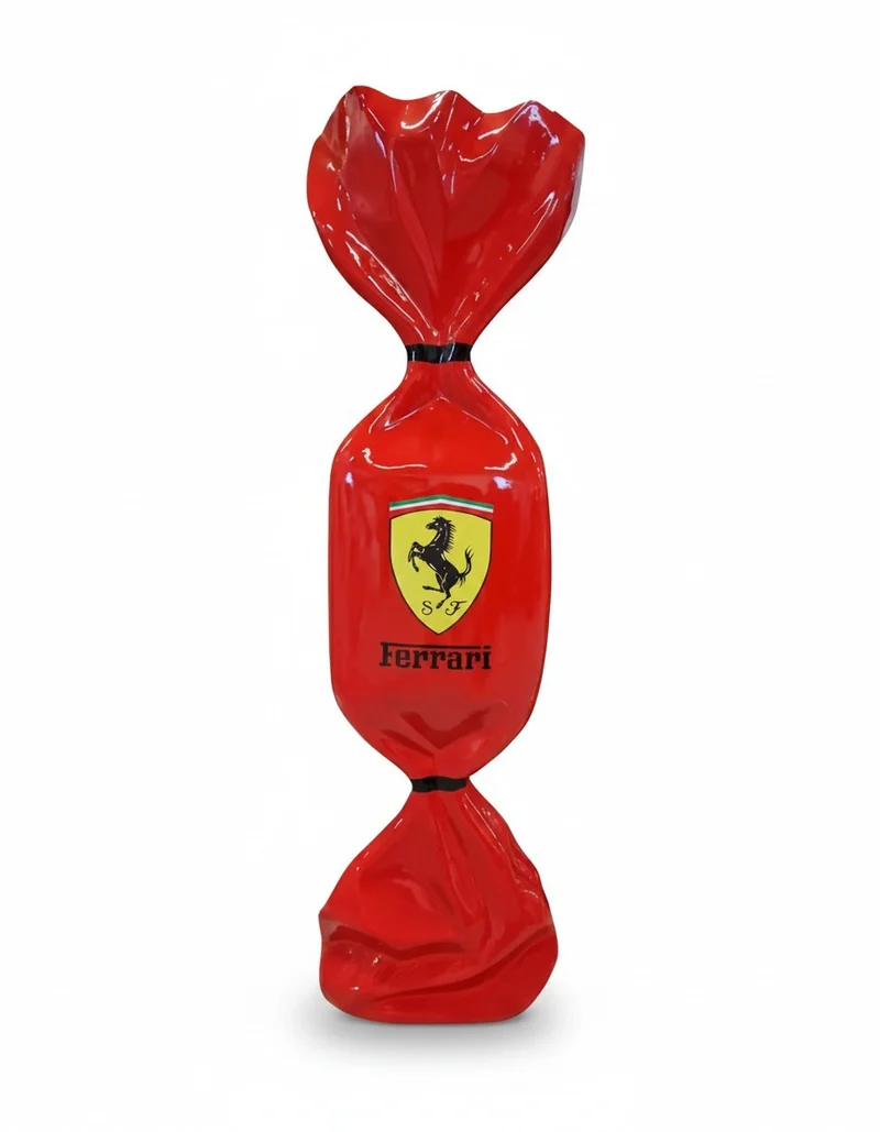 Casa Padrino Luxus Deko Skulptur Deko Objekt Ferrari Süßigkeiten H. 99 cm - Deko Skulptur - Deko Figur - Tierfigur - Gartendeko