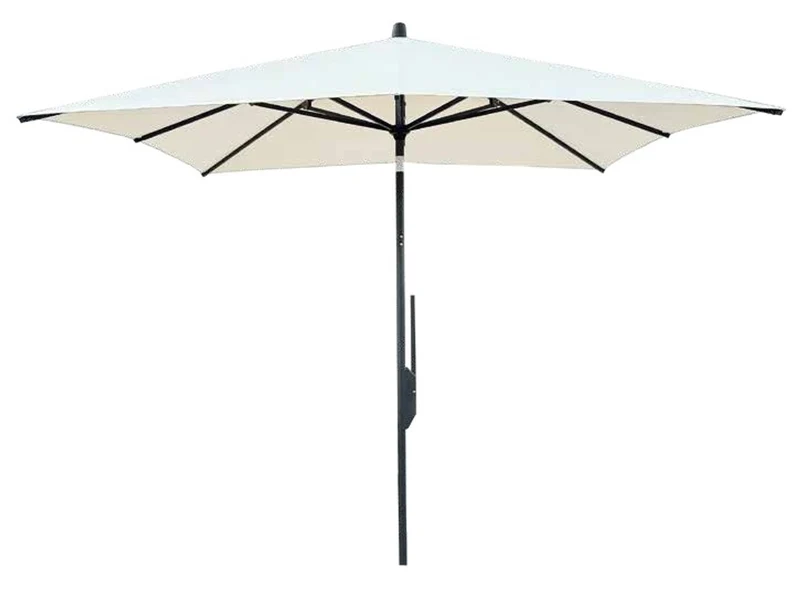 Casa Padrino Luxus Sonnenschirm Anthrazit / Grau - Quadratischer Gartenschirm mit Aluminium Mast und Polyacryl Bezug - 250 x 250 cm
