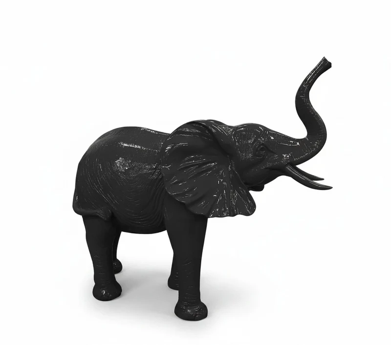 Casa Padrino Luxus Deko Skulptur Elefant H. 160 cm - Riesige Gartenskulptur - Lebensgroße Skulptur - XXL Deko Skulptur - XXL Deko Figur