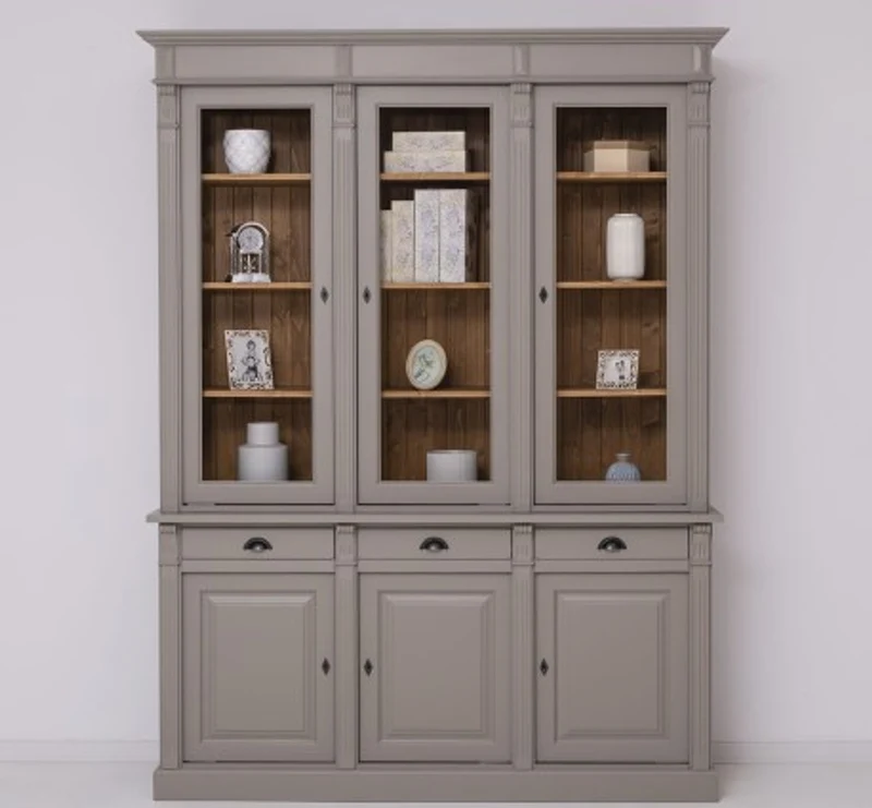 Casa Padrino Sideboard im Landhausstil mit 3 Türen, 183 x 51 x 240 cm