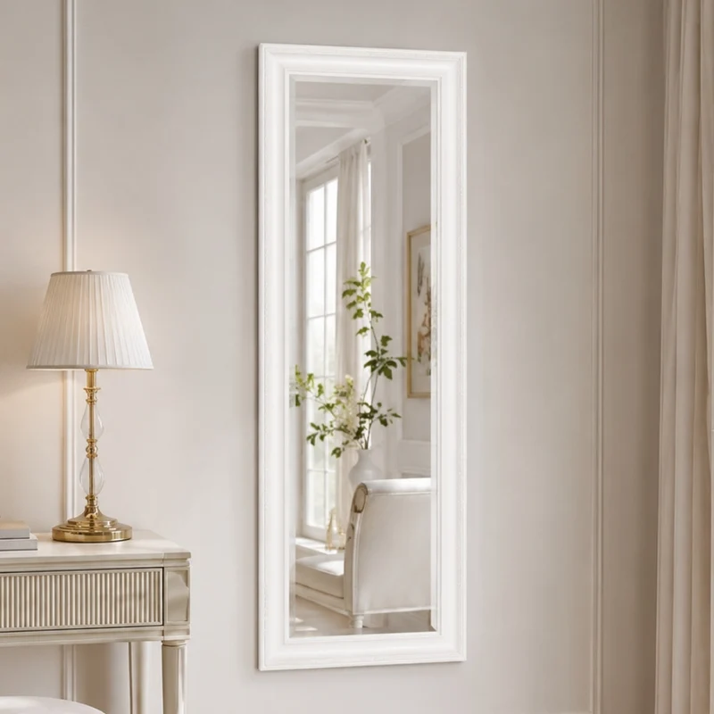 Eleganter Spiegel COPIA Pur-Weiß 140x50cm Holzrahmen