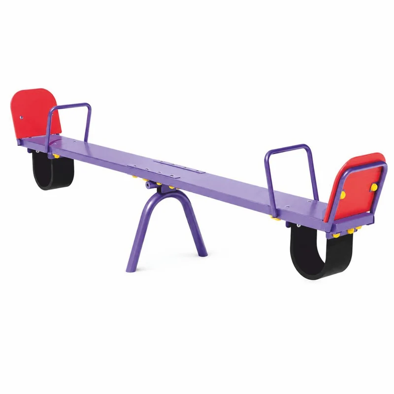 Casa Padrino Kinderwippe Lila / Rot 262 cm - Garten Wippe - Spielplatz Wippe - Kinder Spielgerät - Spielplatz Equipment