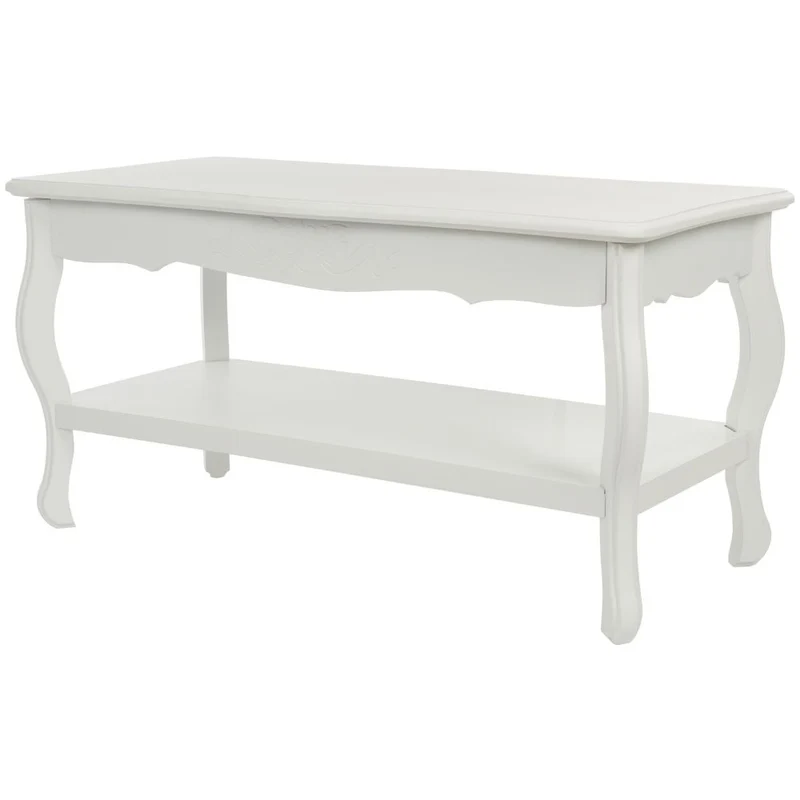 Romantischer Couchtisch BAHAR 88cm weiss Landhaus