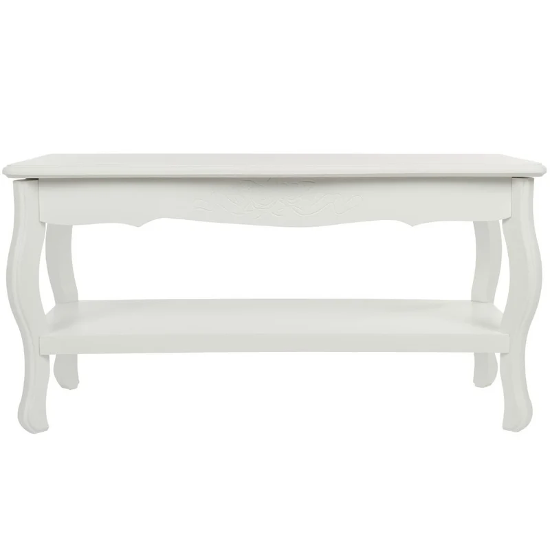 Romantischer Couchtisch BAHAR 88cm weiss Landhaus