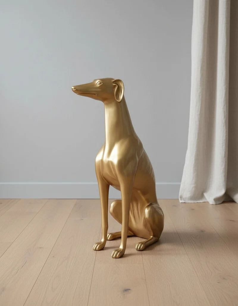 Casa Padrino Luxus Deko Skulptur Hund Riesenboxer H. 180 cm - Riesige Gartenskulptur - Lebensgroße Skulptur - XXL Deko Skulptur - XXL Deko Figur