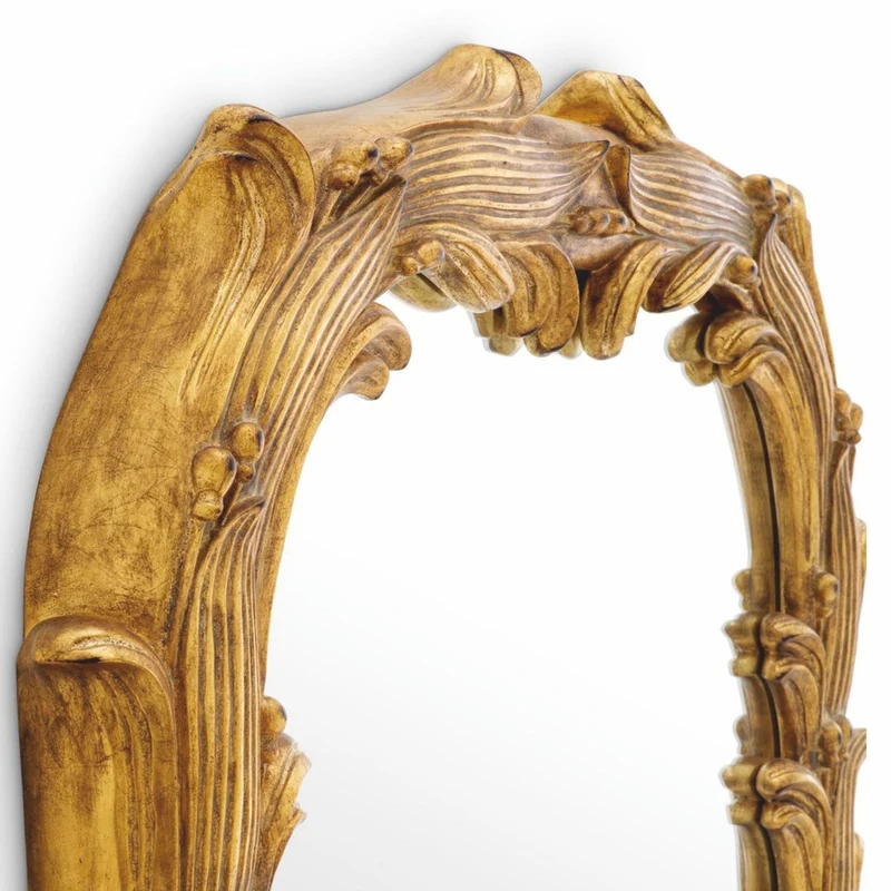 Casa Padrino Luxus Barock Mahagoni Spiegel Antik Gold H. 129 cm - Barock Möbel
