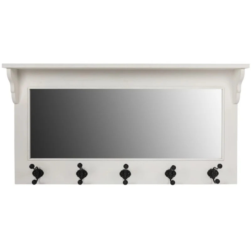 Landhaus Spiegelgarderobe LEA 95cm weiss Shabby-Chic