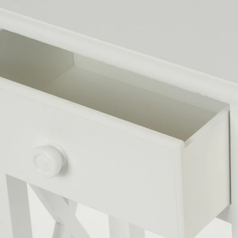 Landhaus Beistelltisch PURO weiss H67cm Telefontisch