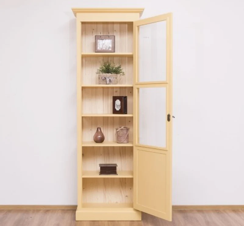 Casa Padrino Vitrine im Landhausstil mit 1 Tür, 75 x 40 x 220 cm