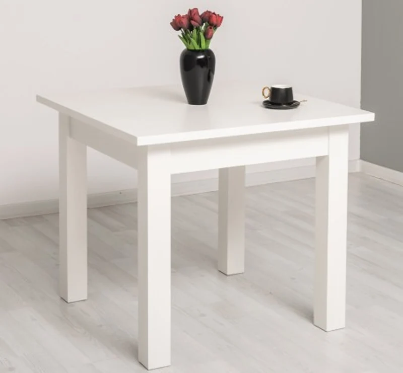 Casa Padrino Esstisch im Landhausstil Reinweiß, 90 x 90 x 78 cm