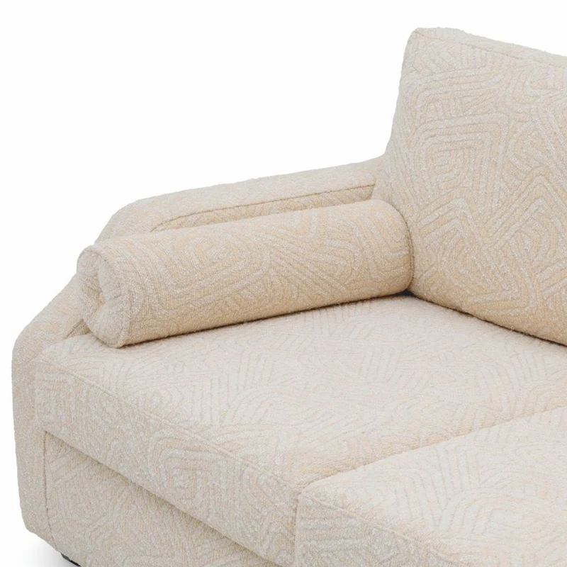 Casa Padrino Luxus Sofa Creme / Schwarz 325 cm - Hotel Möbel - Wohnzimmer Möbel - Luxus Möbel - Luxus Interior