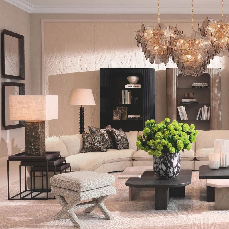 Casa Padrino Luxus Hocker mit Leoparden Design Beige - Luxus Wohnzimmer Möbel