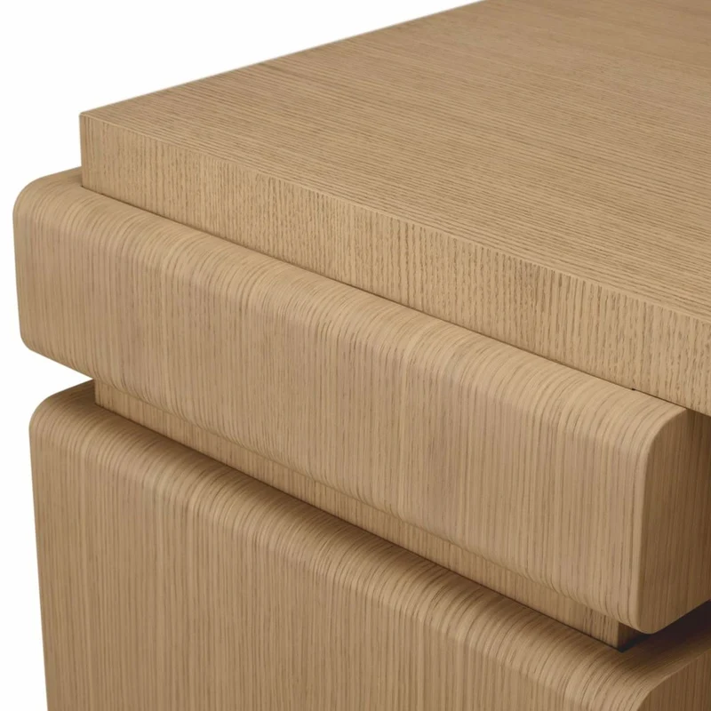 Casa Padrino Luxus Schreibtisch mit 4 Schubladen Naturfarben 180,5 cm - Büro Möbel