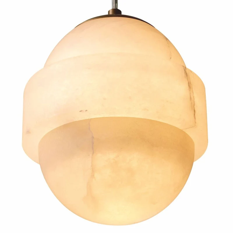 Casa Padrino Luxus Kronleuchter Antik Messing / Alabaster Ø 45 x H. 120 cm