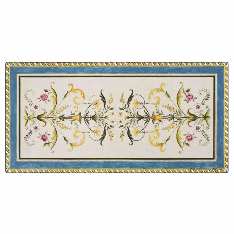 Casa Padrino Luxus Jugendstil Esstisch Bunt / Schwarz 200 cm - Handgefertigter & Handbemalter Gartentisch - Made in Italy