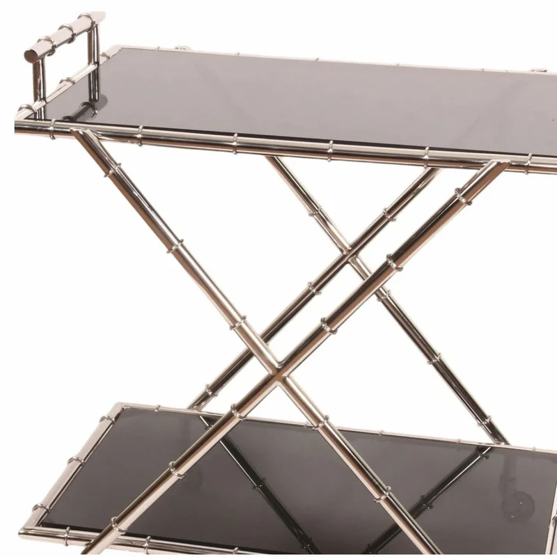 Casa Padrino Luxus Servierwagen Silber 82 x H. 88 cm - Restaurant & Hotel Accessoires
