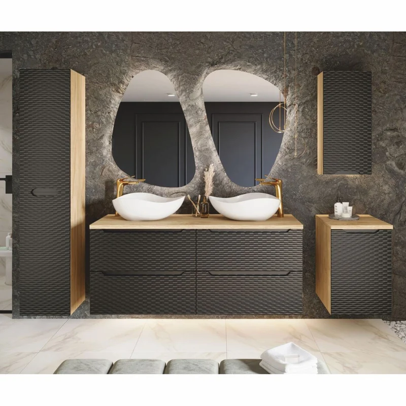 Casa Padrino Keramik Waschbecken Schale Hochglanz Weiß 51 cm - Badezimmer Accessoires