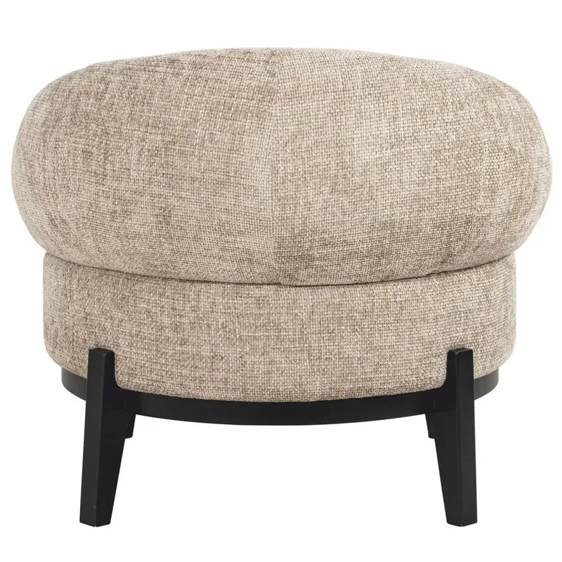 Casa Padrino Luxus Wohnzimmer & Hotel Sessel Beige / Schwarz 88 cm - Luxus Möbel