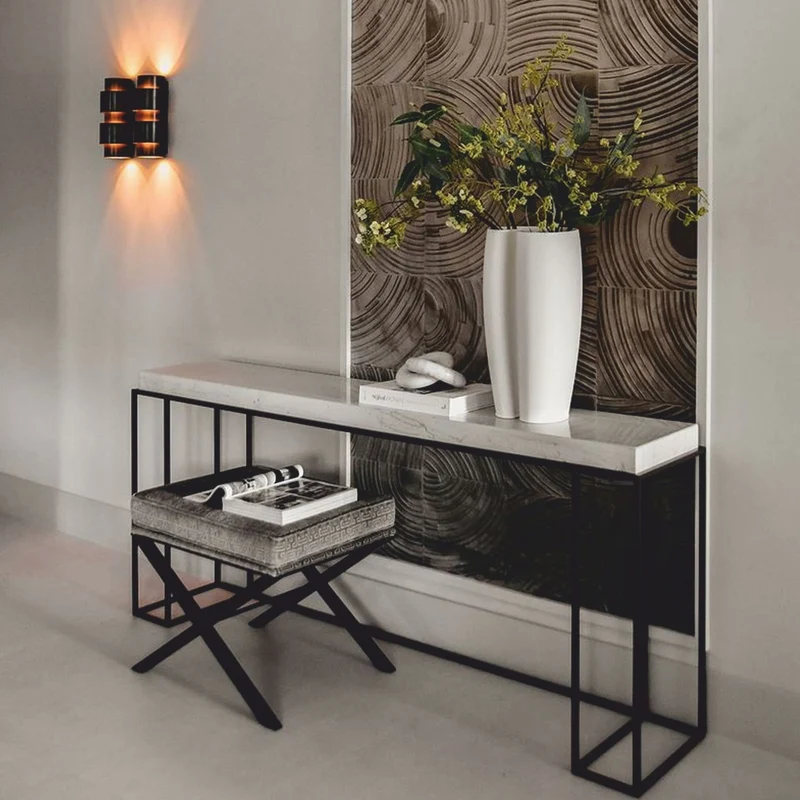 Casa Padrino Luxus Marmor Deko Objekt Ringe Weiß 25 cm - Wohnzimmer Dekoration
