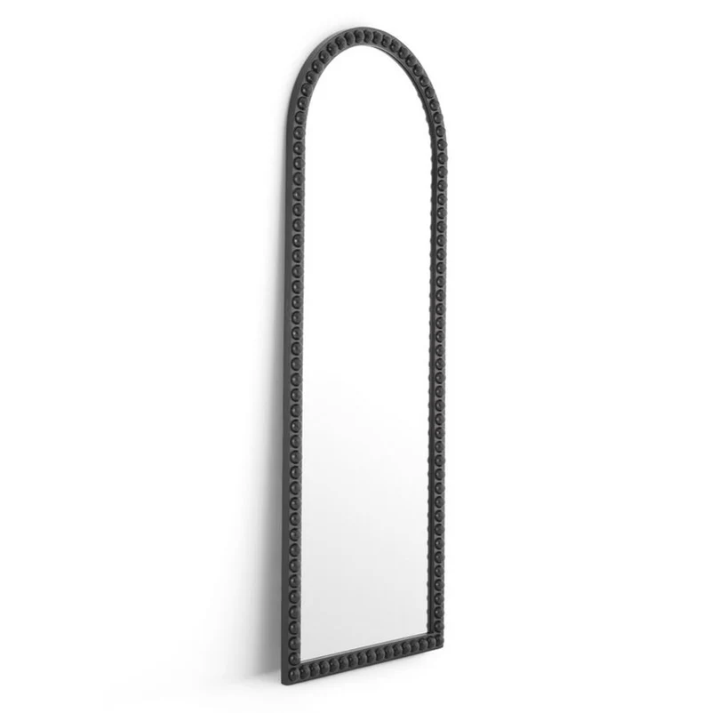 Casa Padrino Luxus Spiegel Schwarz H. 245 cm - Großer Luxus Wandspiegel