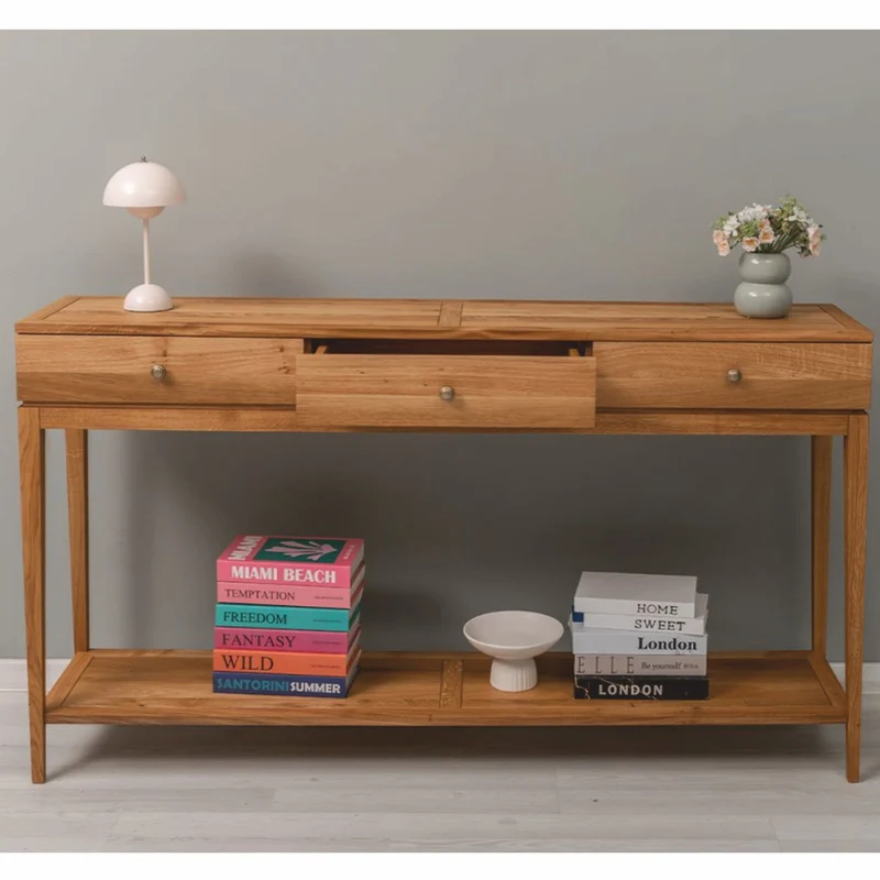 Casa Padrino Landhausstil Eichenholz Konsole Braun 160 cm - Landhausstil Möbel