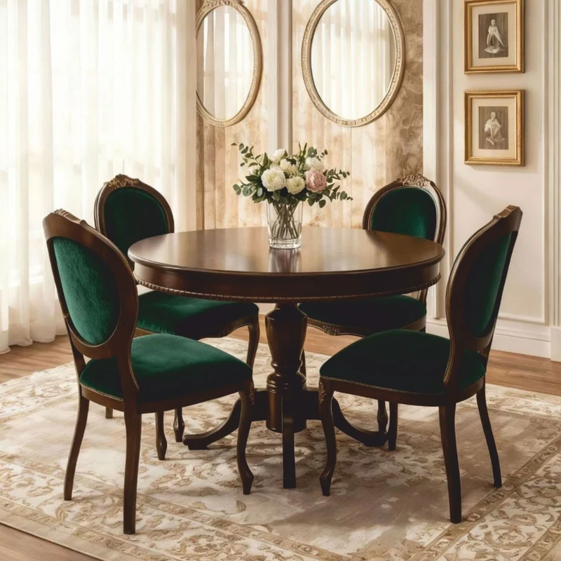 Casa Padrino Luxus Barock Esstisch Dunkelbraun 120-160 cm - Esszimmer Möbel