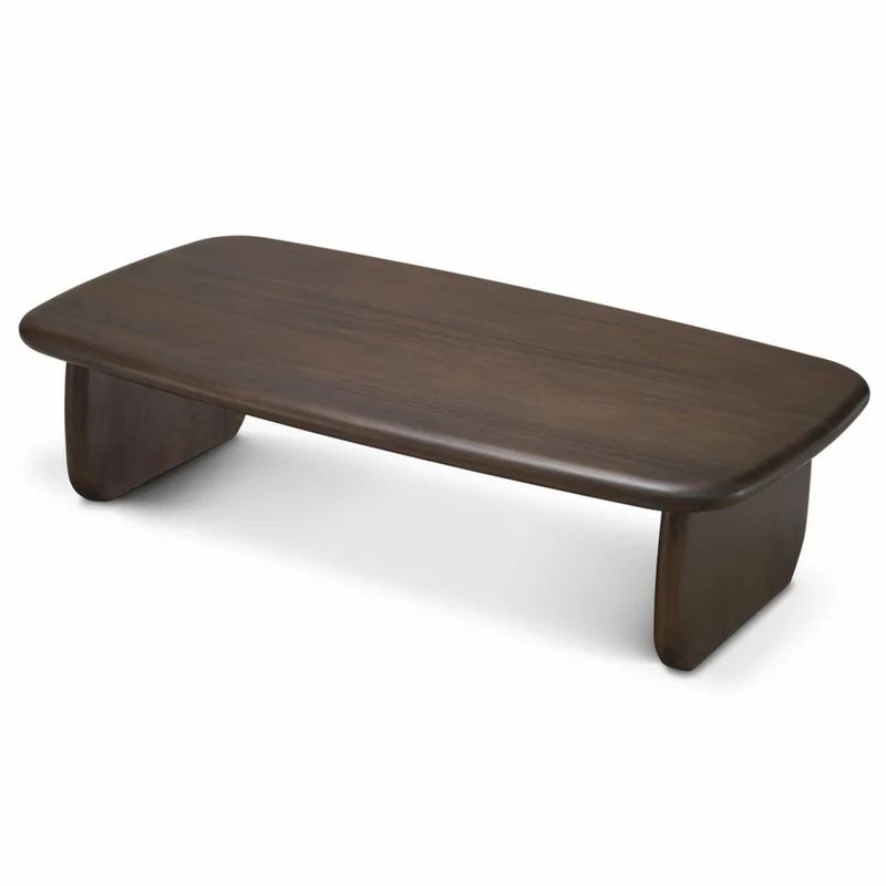 Casa Padrino Luxus Mahagoni Couchtisch Dunkelbraun 130 cm - Wohnzimmer Möbel