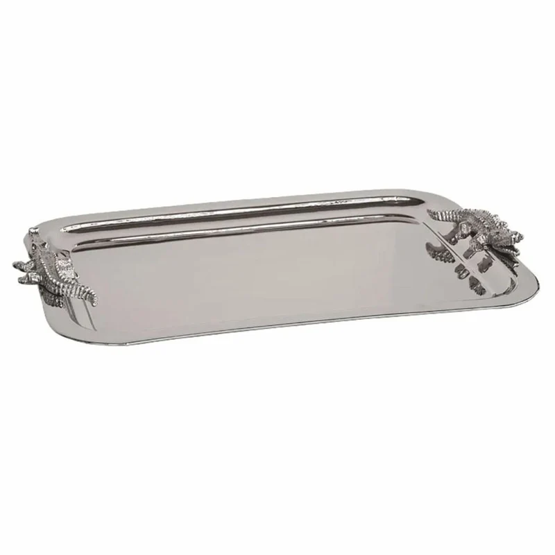 Casa Padrino Metall Serviertablett Silber 57 cm - Gastronomie Accessoires