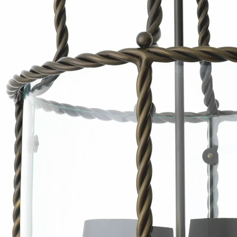 Casa Padrino Luxus Hängeleuchte Bronze / Schwarz H. 72,5 cm - Luxus Qualität