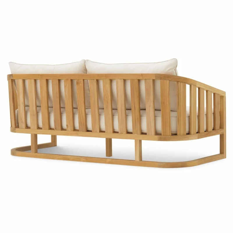 Casa Padrino Luxus Teakholz Garten Sofa Naturfarben 180 cm - Teakholz Garten Möbel