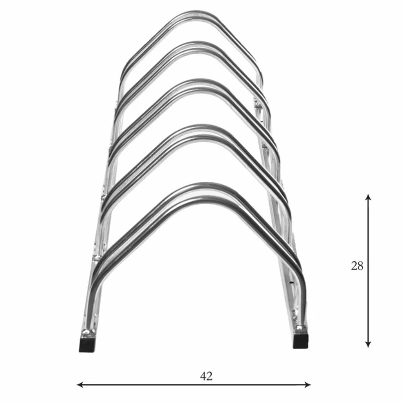 Casa Padrino Stahl Fahrradständer Silber 170 cm - Metall Fahrradständer - Stadt & Park Equipment
