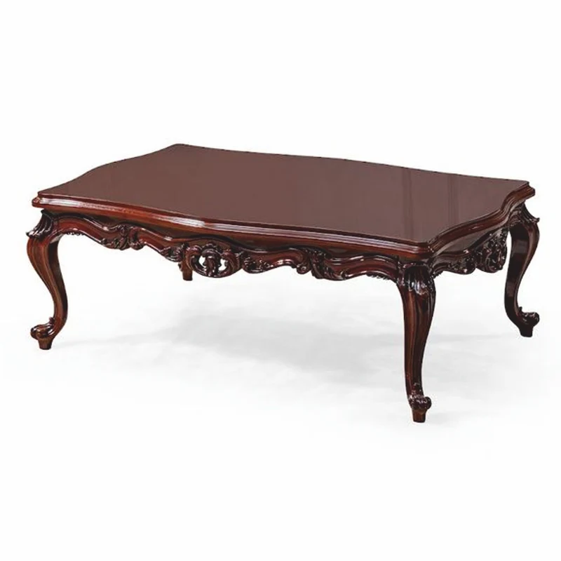 Casa Padrino Luxus Barock Couchtisch Dunkelbraun 122 cm - Barockstil Möbel