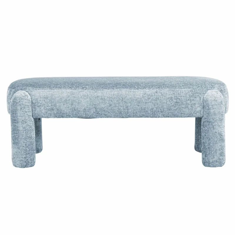 Casa Padrino Luxus Sitzbank Hellblau 123 cm - Wohnzimmer & Hotel Möbel