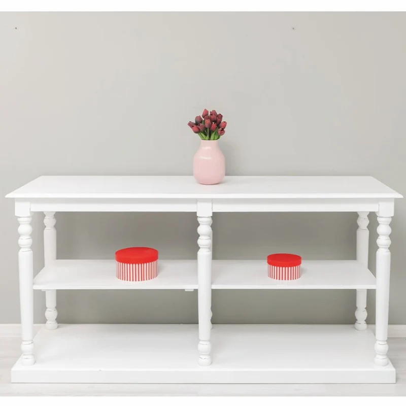 Casa Padrino Landhausstil Massivholz Konsole Weiß 180 cm - Landhausstil Möbel