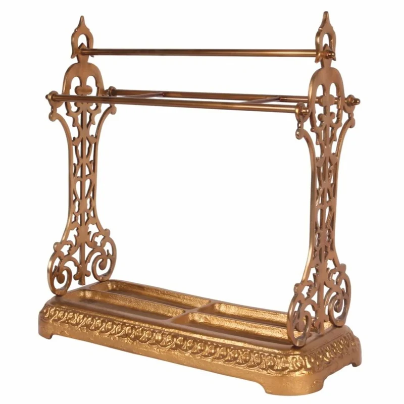 Casa Padrino Barock Aluminium Schirmständer Gold - Barockstil Deko Accessoires