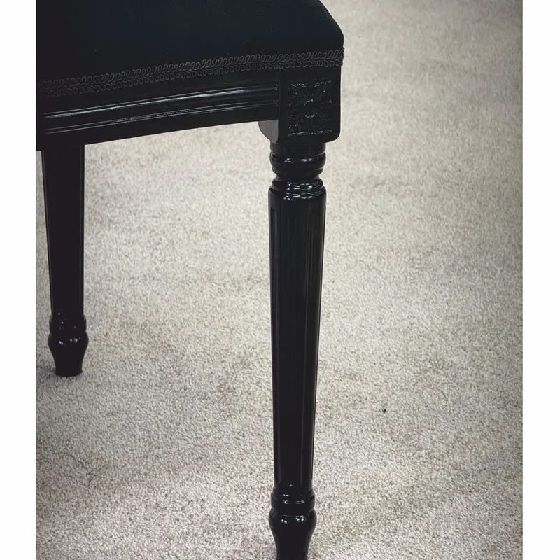 Casa Padrino Luxus Barock Esszimmer Stuhl Schwarz H. 98 cm - Barockstil Möbel