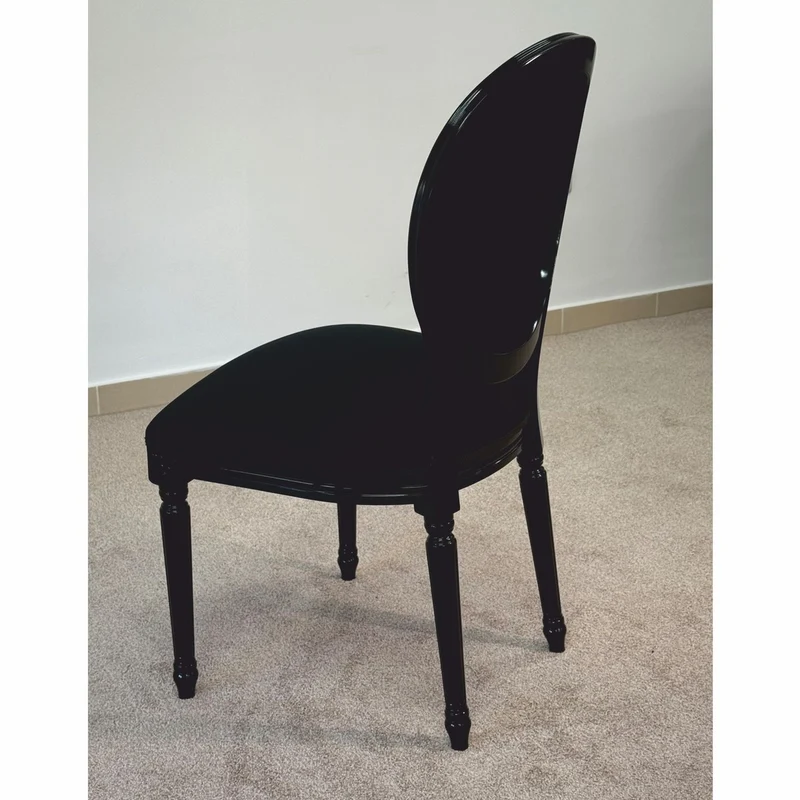 Casa Padrino Luxus Barock Esszimmer Stuhl Schwarz H. 98 cm - Barockstil Möbel