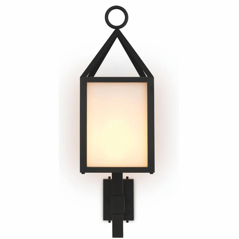 Casa Padrino Luxus Außenwandleuchte Bronze / Weiß H. 86 cm - Luxus Außenbeleuchtung