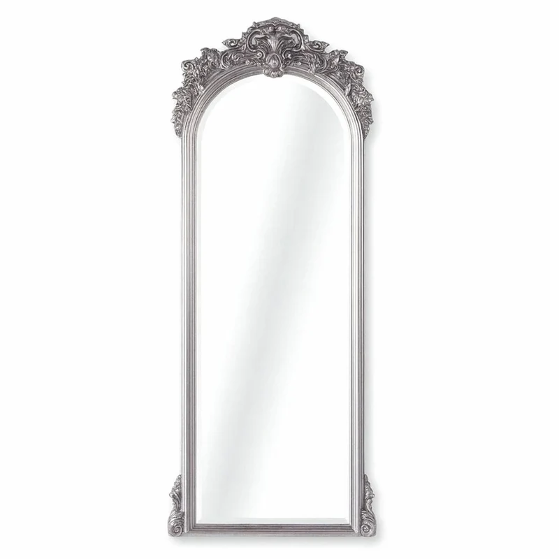 Casa Padrino Luxus Barock Spiegel Silber H. 180 cm - Barock Möbel - Made in Italy