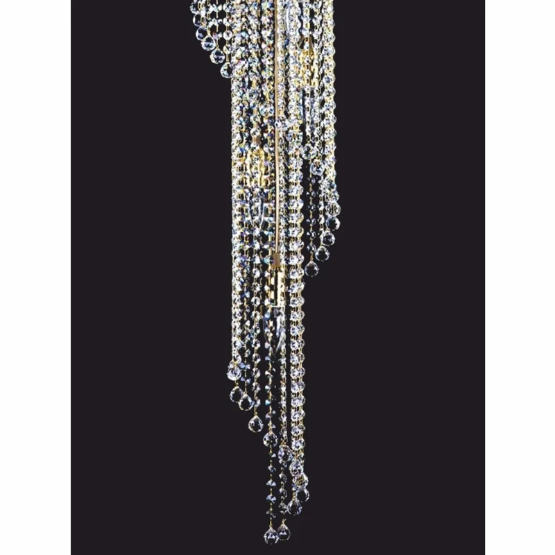 Casa Padrino Luxus Barock Kronleuchter Gold H. 120 cm - Runder Kristallglas Kronleuchter