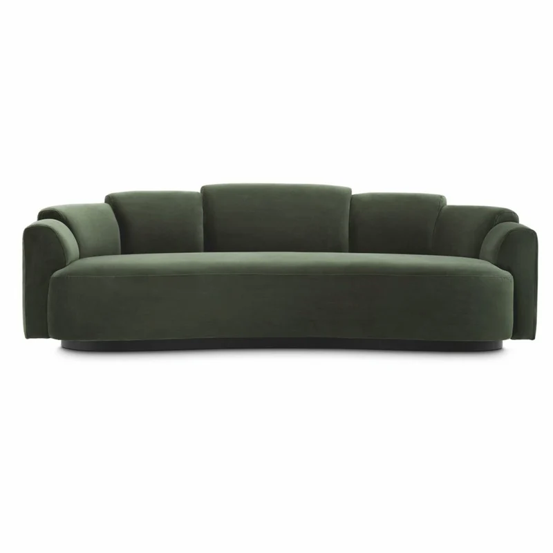 Casa Padrino Luxus Sofa Grün / Schwarz 232 cm - Hotel & Wohnzimmer Möbel