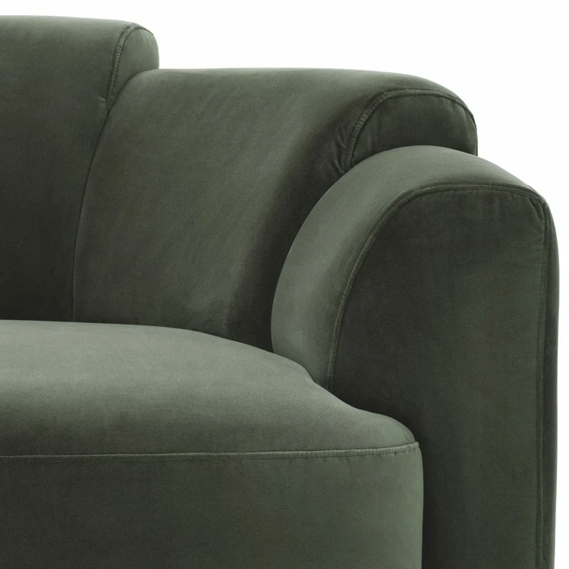 Casa Padrino Luxus Sofa Grün / Schwarz 232 cm - Hotel & Wohnzimmer Möbel